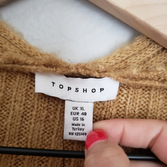 Topshop Tan Cardigan - Picture 3 of 8
